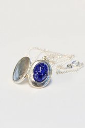 Sapphire Locket Necklace