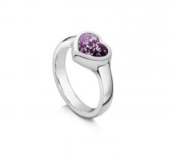 Purple Heart Tribute Ring in Silver