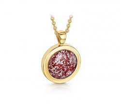 Ruby Round Pendant in Gold