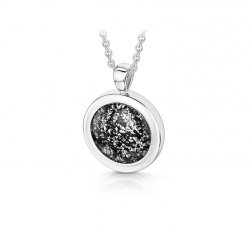 Metal Round Pendant in Silver