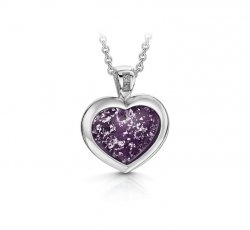 Purple Heart Pendant in White Gold