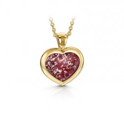 Ruby Heart Pendant in Gold