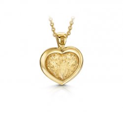 Clear Heart Pendant in Gold