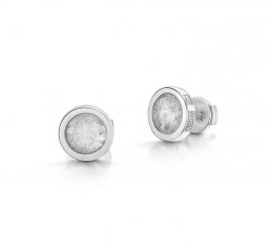 Clear Classic Earrings in White Gold