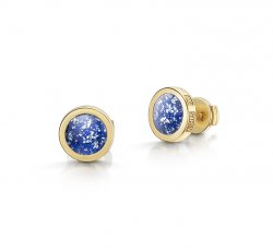 Blue Classic Earrings in Gold