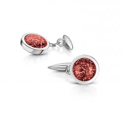 Ruby Classic Cufflinks in White Gold