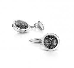 Metal Classic Cufflinks in White Gold