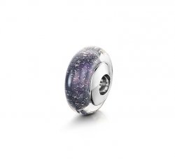 Purple Classic Charm Beads in Silver