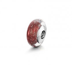 Classic Charm Bead with Ash in the Glass