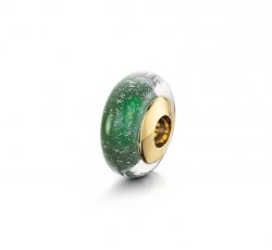 Green Classic Charm Beads in Gold