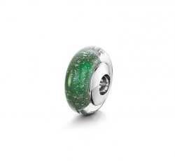 Green Classic Charm Beads in Silver