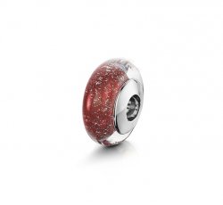 Ruby Classic Charm Beads in White Gold