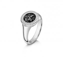 Metal Halo Ring in White Gold