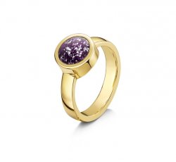 Purple Classic Tribute Ring in Gold