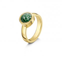 Green Classic Tribute Ring in Gold