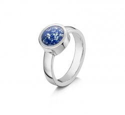 Blue Classic Tribute Ring in White Gold