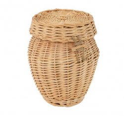 Natural Woven Willow Urn