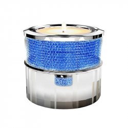 Swarovski Crystal Keepsake Tealight in Blue Silver