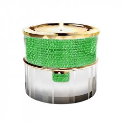 Swarovski Crystal Keepsake Tealight in Green Gold