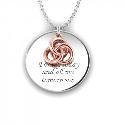 Necklace, Silver, "Tomorrows", Rose charm
