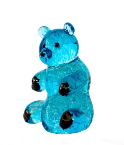 Teddy Bear in Pink 7 x 6cm: Turquoise