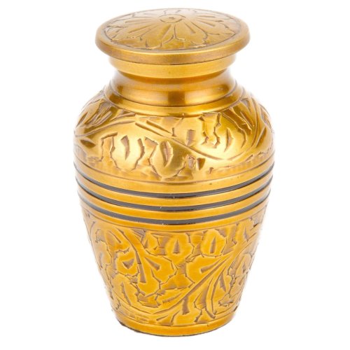 Banbury Cremation Ashes Keepsake Mini Urn: Gold